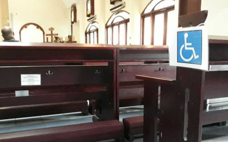 Ilustrasi gereja ramah disabilitas