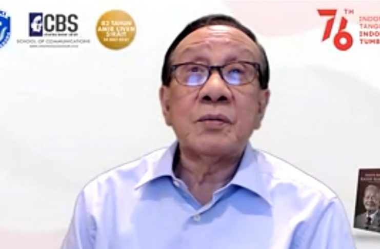 Ir. Akbar Tandjung di Peluncuran E-Book Memoar Amir Liven Sirait “Hanya Karena Kasih Karunia” Ajak Generasi Muda Bantu Pemerintah