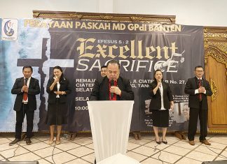 Paskah GPdI MD Banten (Pdt. Samuel Ch Tumbel) Hadirkan Pembicara, Pdt. Ferdinand Rompas : Cakalang Masukin di Freezer, tetap Disebut Cakalang